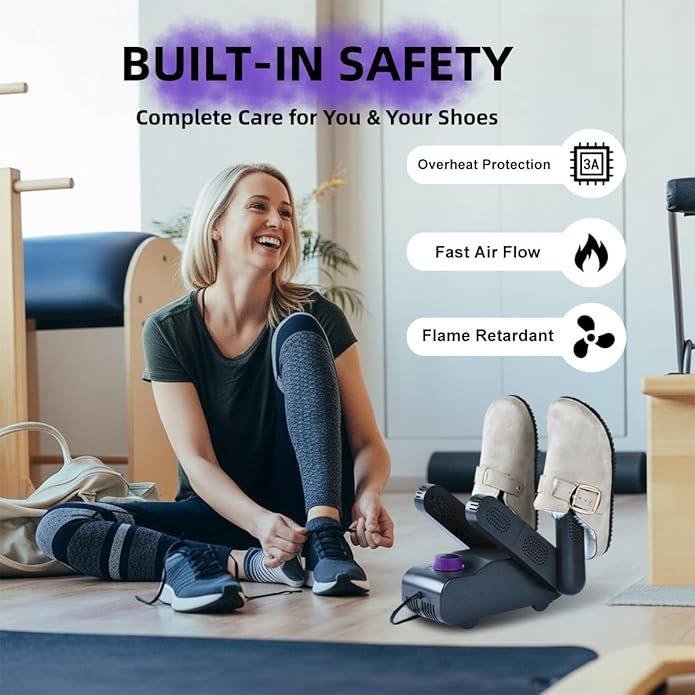 Boot Dryer Shoe Dryer, Glove Dryer with Heat Blower, Quick Drying Warmer for Work Boots, Sneakers, Hats, Helmets - Image 8