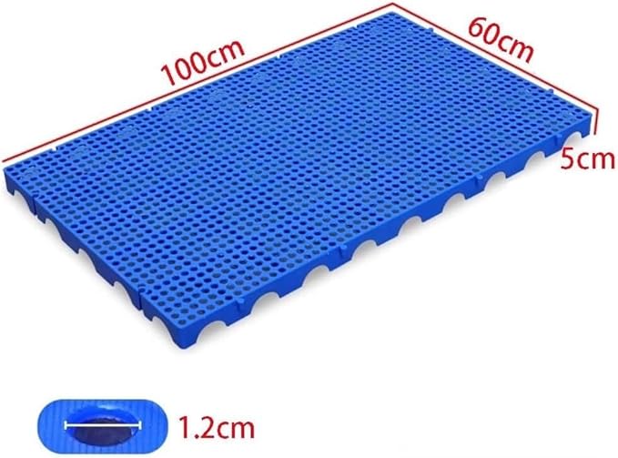 LNNW Plastic Pallet Warehouse Pallet Pet Moisture Barrier Cargo Storage Matting for Garage Supermarket, 1 Pack Floor Pallets for Garage Supermarket Basement(Blue,100x60x5cm) - Image 2