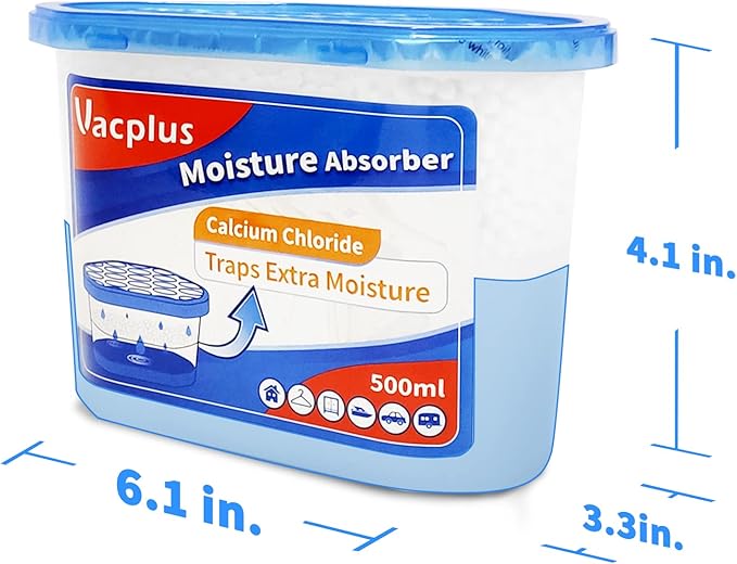 Vacplus Moisture Absorbers 16 Pack, 10.5 Oz, Humidity Absorber Boxes Attracts Extra Moisture from Your Bathroom, Closet, Kitchen, Dehumidifier for Closet (Fragrance Free), Blue - Image 5