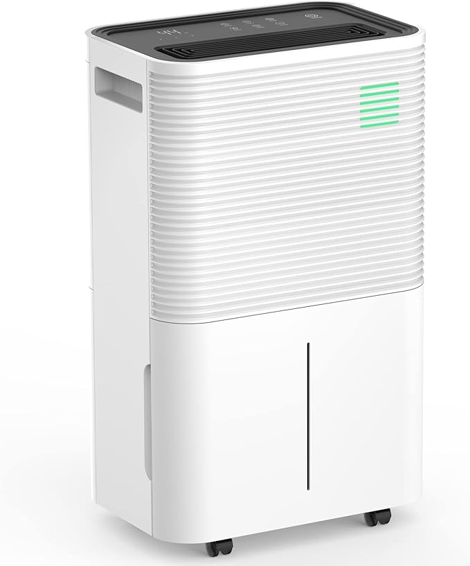 ZAFRO Dehumidifiers for Home, Bathroom, Bedroom, 45 Pints (50 Pint Under 90°F/90% RH) Dehumidifier with Auto Defrost, 4L Water Tank, 3 Colors LED Light, White by ZAFRO