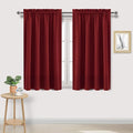 DWCN Christmas Burgundy Room Darkening Blackout Curtains - Thermal Insulated Privacy Energy Saving Window Curtain Drapes 52 x 45 inch Length, Set of 2 Bedroom Living Room Curtains by DWCN