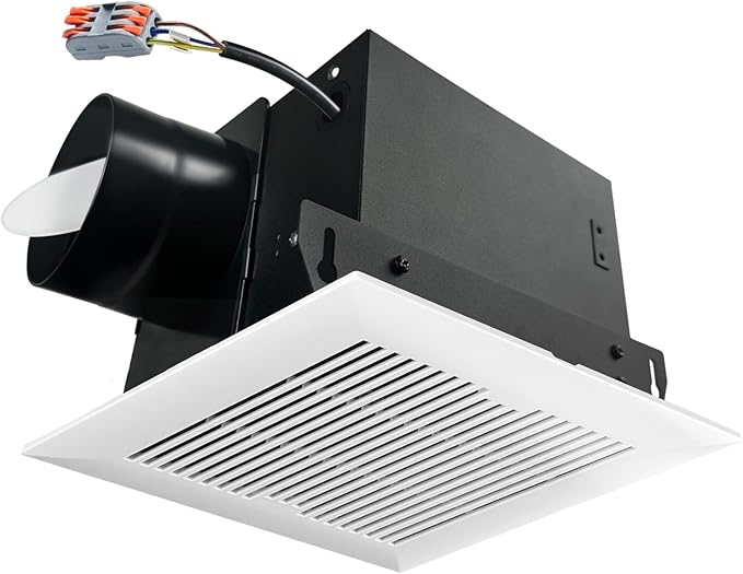 Bathroom Exhaust and Ventilation Fan 88CFM, Ultra-quiet Bath Fan Ceiling Mount Exhaust Fan 1.2Sones Household Bathroom Vent Exhaust Fan by DCFAIRFAN