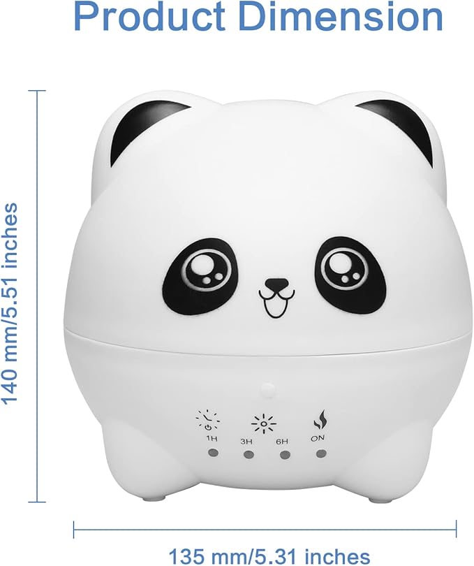 Mini Cool Mist Humidifier - Quiet Aroma Diffuser with 7 Color LED Lights, 2 Mist Levels, Timer & Auto Shut-Off for Bedroom and Office - Image 3
