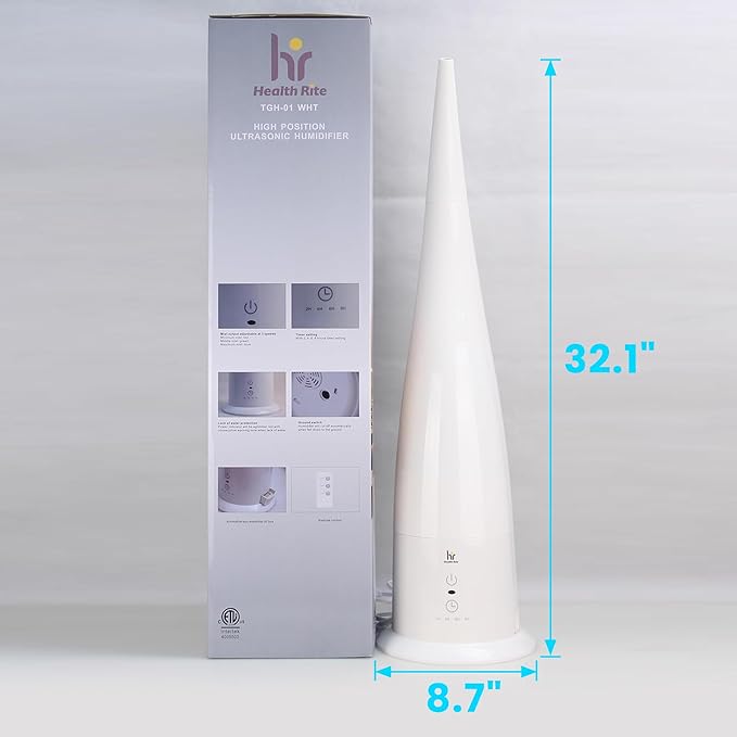 Cool Mist Humidifier, High Position Ultrasonic Humidifier for Bedroom & Large Room, 0.8-Gallon Tank, Quiet Cool Mist with 3-Speed Control, Touch & Remote, Auto Shutoff for Safety, Whisper Quiet, White - Image 7