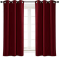 NICETOWN Blackout Curtain Blind for Bedroom, Single Panel, W42 x L45 inches, Burgundy Red, Thermal Insulated Grommet Blackout Room Darkening Drape/Drapery by NICETOWN