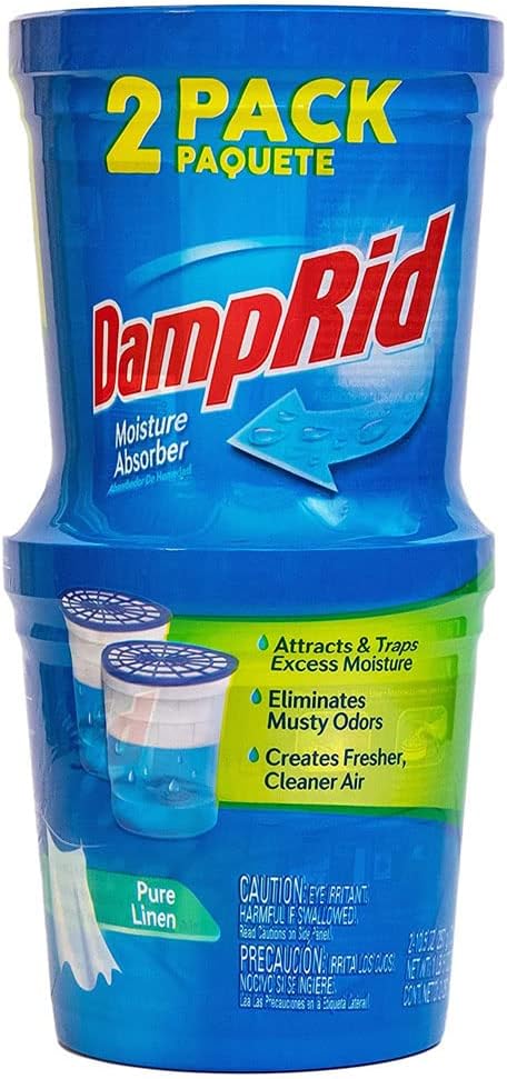 DampRid Pure Linen Refillable Moisture Absorber - 10.5oz cups - 2 pack – Traps Moisture for Fresher, Cleaner Air - Image 2