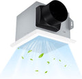 COSTWAY Bathroom Exhaust Fan, Ceiling Mount Ventilation Fan with Galvanized Sheet Housing, 4 Inch Duct Connector, 80 CFM 1.5 Sones Quiet Bath Vent Fan for Home, White by COSTWAY