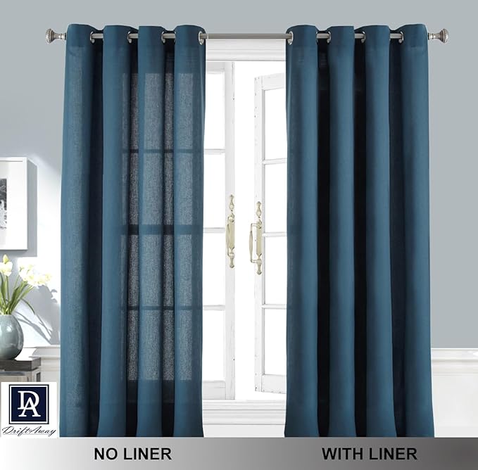 DriftAway Thermal Insulated Blackout Curtain Liner 2 Panels Each Liner Size 50 Inch by 68 Inch Rings Included - Image 7