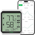 VIVOSUN AeroLab THB1 Wireless Bluetooth Hygrometer Thermometer Indoor, Smart Temperature Monitor, VPD, Digital Humidity Meter, LCD Remote Control & Alert, Data Storage, Dual Channels, Battery Included by VIVOSUN