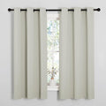 NICETOWN Thermal Insulated Grommet Room Darkening Curtains/Draperies/Panels for Bedroom (Bone White, 2 Panels, W42 x L63 inches) by NICETOWN