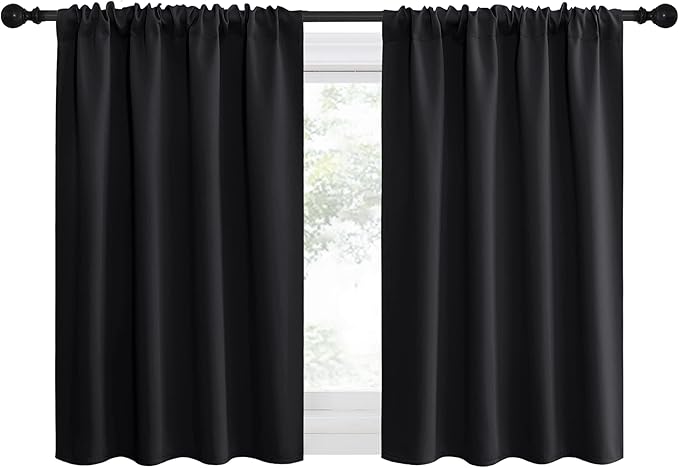NICETOWN Halloween Kitchen Window Curtains Over Sink, Energy Smart Decoration Thermal Insulating Blackout Drapes/Draperies for RV Bunk (2 Panels, 42 inches Wide by 30 inches Long) - Image 2