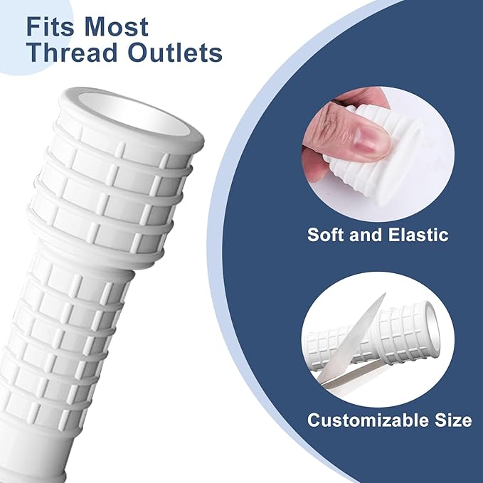 Universal Dehumidifier Drain Hose 10 Feet Air Conditioner Hose with Cut-Table Rubber Adapter Connect Clamp and Teflon Tape, Drain Pipe for Dehumidifiers, Air Conditioners - Image 3