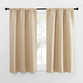 NICETOWN Blackout Room Darkening Curtains - Home Decoration Light & Noise Reducing Thermal Insulated Window Draperies with Rod Pocket Top (Biscotti Beige, 2 Panels, 29 inches Wide x 50 inches Long) by NICETOWN
