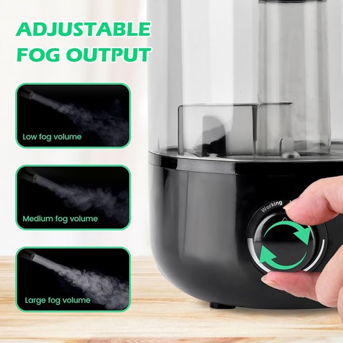 Reptile Humidifier Fogger, 3L Visible Tank Reptile Miste-r for Reptile & Amphibians Terrariums, with Hose Nozzle for Bearded Dragon/Lizard/Gecko/Snake/Tortoise/Moss - Image 4