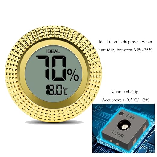 Cigar Digital Hygrometer - High Precision Adjustable Digital LCD-Monitor Hygrometer Thermometer for Cigar Humidor | Box | Cabinet | Jars | Guitar (Digital) - Image 4