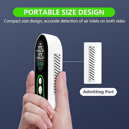 4 in 1 PM 2.5 and PM 10 Air Quality Monitor(Temp/Humidity/PM2.5/PM10), Portable PM 2.5 Detector with Alarm Function, 0~1000 UG/m³ Detector Range Air Quality Monitor for Home, Office, School - Image 5
