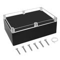 LeMotech Electrical Box Clear Cover Project Box IP65 Waterproof Junction Box ABS Plastic Case Universal Enclosure for Electronics, Black 10.3"x 7.1"x 3.7"(263x182x95mm)(Pack of 1) by LeMotech