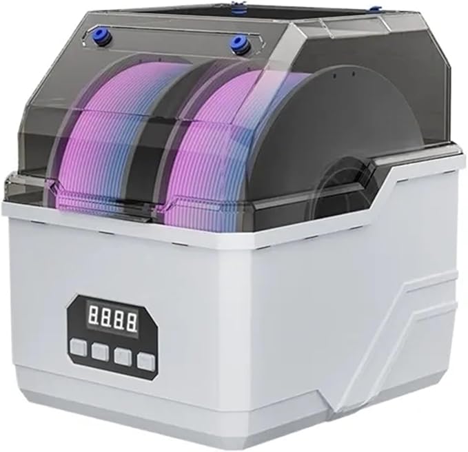 Compatible with KINGROON 3D Filament Dry Box 2 Rolls Fila Dryer All Arround Heating Adjustable 40-60°C Drybox 2KG Drying Box for 1KG 250g Spool(US Plug) by Unknown