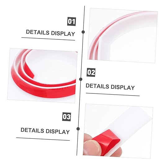 3pcs Water Retaining Strip Self-Adhesive Bathroom Kitchen Barrier Seal for Countertops Shower Areas Easy Installation Material - Image 8