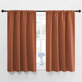 NICETOWN Blackout Curtains and Drapes - Thermal Insulated Solid Rod Pocket Blackout Draperies/Panels (Burnt Orange, 1 Pair, 42 by 45 inches) by NICETOWN