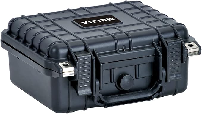 MEIJIA Portable All Weather IP67 Waterproof Protective Case,Hard Camera Case,Dry Case with Customizable Foam,Fit Use Of Drones,Camera,Equipments,10.62 x9.68x4.87inches by MEIJIA