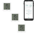 YoLink Indoor Hygrometer Thermometer, 3-Pack, 2-Year Data Storage Export, Advanced Offline Storage, LoRa Tech, App Push, Email, SMS, Hub Required by YoLink