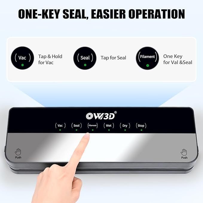3D Filament Vacuum Sealer for Filament Storage Bags, Auto Completely Sealed, No air Leakage, 3D Printer Filament Storage Bags 30Pcs Vacuum Sealed Kit with 30 Desiccants - Image 2
