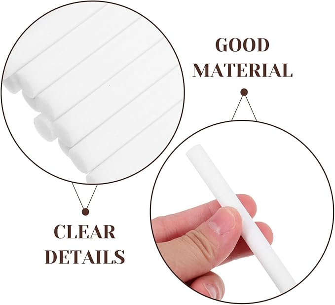 Essential Oil Diffuser Filter Cotton Core 50pcs Humidifier Diffuse Stick Refills Spa Bathroom Replacement Refill Sticks White 8x100mm - Image 7