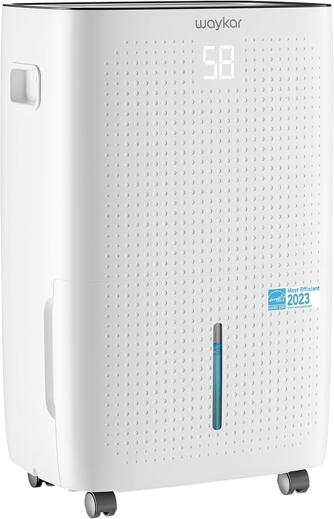 Waykar 150 Pints 7,500 Sq. Ft Energy Star Dehumidifier with Pump for Commercial and Industrial Large Room, Basement, Home, Storage, Warehouse with Drain Hose and Water Tank by Waykar