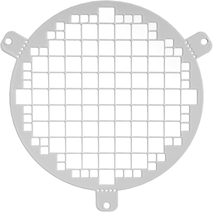 Repa Market 5" Inch White Galvanized Steel Round Crawl Space Vent Grid - Inlet Outlet Ventilation Guard - Universal Metal Air Supply Exhaust Protection Mesh - Durable Duct Grille by RepaMarket