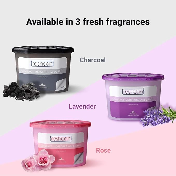 Freshcant Moisture Absorber Bundle, Room and Closet Freshener, Moisture and Odor Absorber for Home, Rooms, Basement, Garage, Prevents Musty Odor, Controls Moisture, Pack of 3, Charcoal - Image 9
