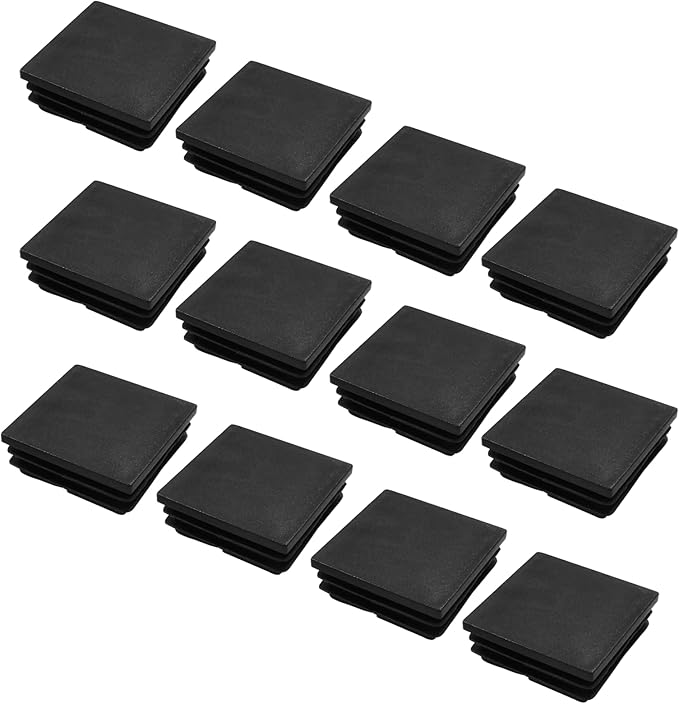 12 Pack 2" Square Plastic Plugs, Black Tubing End Caps Plugs Insert for Square Tube and Furniture Legs - Image 5
