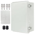 Outdoor Waterproof Electrical Box Junction Box Weatherproof IP67 ABS Plastic Enclosure Switch Router Project Box Electronics Enclosure with Mounting Plate Wall Bracket Grey 14.6"x10.6"x5.9" by YETLEBOX