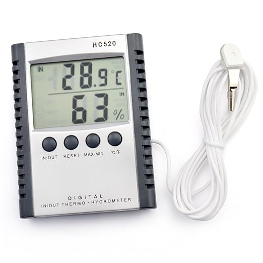 iKKEGOL Digital Indoor Outdoor in/Out Wall Mount Monitor Sensor LCD Temperature Thermometer Hygrometer Humidity Meter with Probe Cable - Image 4