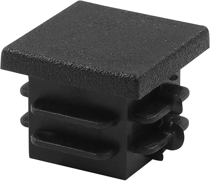 12 Pack 3/4" Square Plastic Plugs, Black Tubing End Caps Plugs Insert for Square Tube and Furniture Legs - Image 3