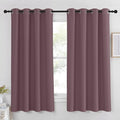 NICETOWN Blackout Dry Rose Curtain 63 inches Long for Girls Room - Grommet Thermal Insulated Room Darkening Window Treatment Privacy Drapes for Bedroom/Living Room (1 Piece, W52 x L63) by NICETOWN