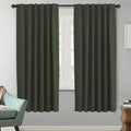 H.VERSAILTEX Blackout Curtains Thermal Insulated Window Treatment Panels Room Darkening Blackout Drapes for Living Room Back Tab/Rod Pocket Bedroom Draperies (2 Panels, Olive, 52 x 72 Inch) by HVERSAILTEX