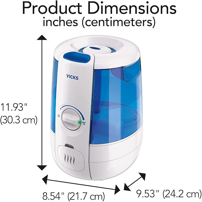 Vicks VUL600C CoolRelief Filter Free Cool Mist Humidifier, White - Image 6