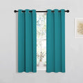 NICETOWN Room Darkening Curtains 45 inch Length 2 Panels, Thermal Insulated Grommet Blackout Curtains for Modern Casual Elegant Bedroom Kids Room Theme Decoration (Peacock Teal, 2 Pieces, W29) by NICETOWN