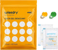 wisedry 5 Gram [60 Packs] Food Grade Silica Gel Packs Rechargeable Desiccant Dehumidifiers Pouches with Color-Indicating Beads Reusable Moisture Absorbers for Food Storage by wisedry