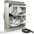 KEN BROWN 14 Inch Shutter Exhaust Fan, Gable Vent Fan, Wall Mount Ventilation, High Speed 1950 CFM, Automatic Aluminum Blades, for Garages, Shop, Greenhouse, Attic, with Power Cord by KENBROWN