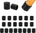 5/8" (15.7mm) Silicone Chair Leg Floor Protectors, Rubber Chair Leg Caps, Non-Slip Furniture Pads Round Chair Feet Covers End Caps for Hardwood Floors, Patio & Table Foots, Black (20PCS) by EASYEAH