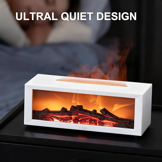 Fireplace Aroma Essential Oil Diffuser, 150ml Ultrasonic Humidifier, Scent Aroma Diffuser with Remote Control & Timer for Home, Bedroom, Office, Yoga - Image 4