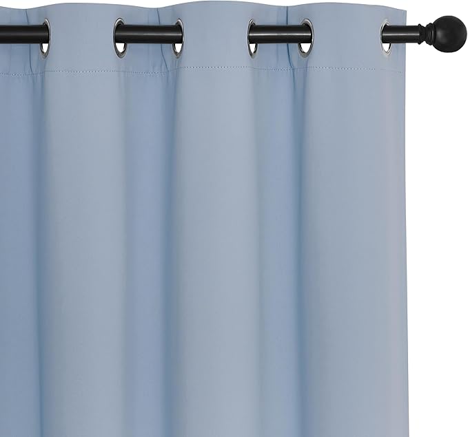 NICETOWN 66 Inch Long Blackout Curtains for Bedroom Living Room, Thermal Insulated Room Darkening Curtains, Light Blocking Blackout Drapes for Bedroom, 66" W x 66" L, 1 Panel, Vintage Blue - Image 7