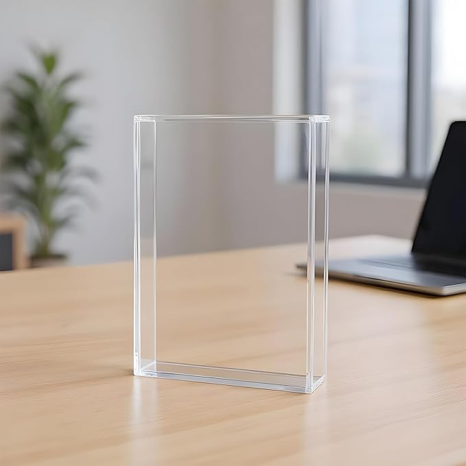 Acrylic Memory Box - Transparent Display Case for Keepsakes | Organizer with Compartments, Removable Lid, Showcase Holder for Photos Cards Souvenirs and Collectibles - Image 2