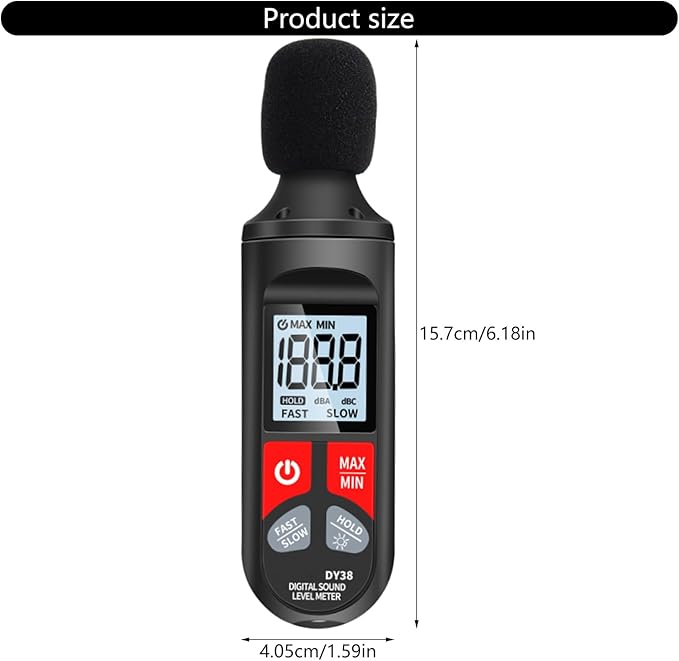 High Precisions Sound Leveling Meter Decibel Noise Tester Digital Noise Meter Simple to Use for Environmental Monitoring - Image 7