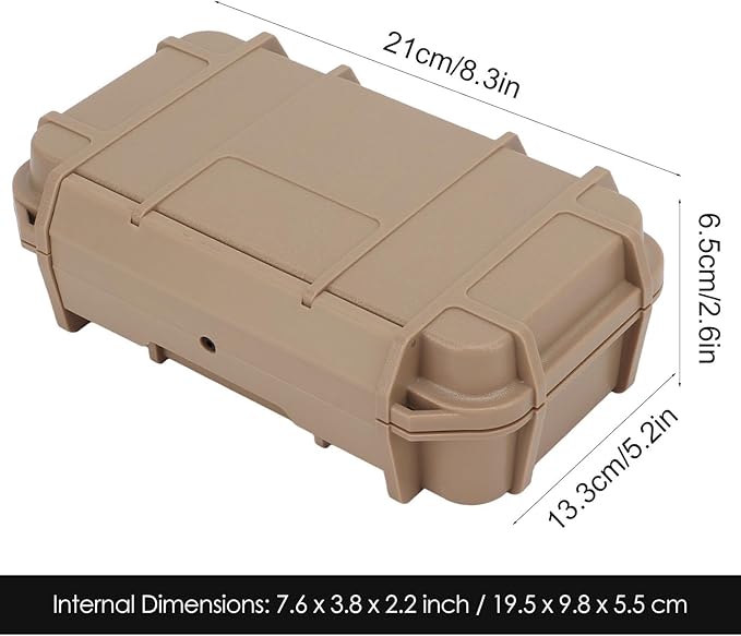 Hapivida Waterproof Dry Box Protective Case, 2Pcs Outdoor Waterproof Shockproof Boxs ABS Plastic Storage Tool Box for Camping, Fishing, Hiking, Water Sports - Image 2
