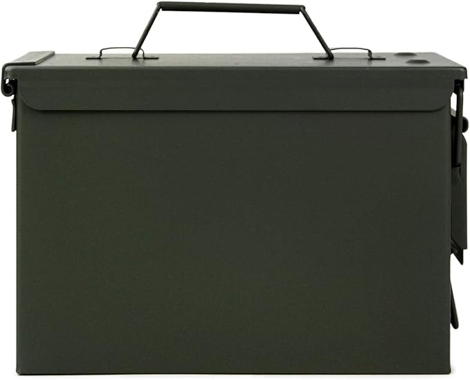 GUGULUZA Metal Ammo Can 30/50 Cal, Lockable Bullet Storage Case, Waterproof & Airtight Containers Box with Flip Top for Long-Term Storage Shotgun, Rifles, Pistols Ammunition - Image 2