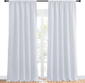 NICETOWN Greyish White Bedroom Curtain Panels - Multi-Function Noise Reducing Performance Window Treatment Thermal Insulated Room Darkening Drapes for Nursery (2 Panels, 52 in x 95 in (W x L)) by NICETOWN