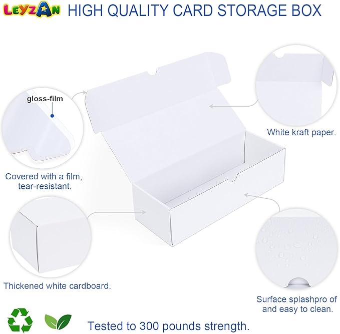 Trading-Card Storage Box, 8-Pack • 600 Count Corrugated Cardboard Storage with dividers & labels for TCG/Magic/Mtg storage and Collection, 10.4 INCH Horizontal - Image 3